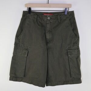 Unionbay Mens Olive Green Cargo Shorts Cotton Twill Size 32